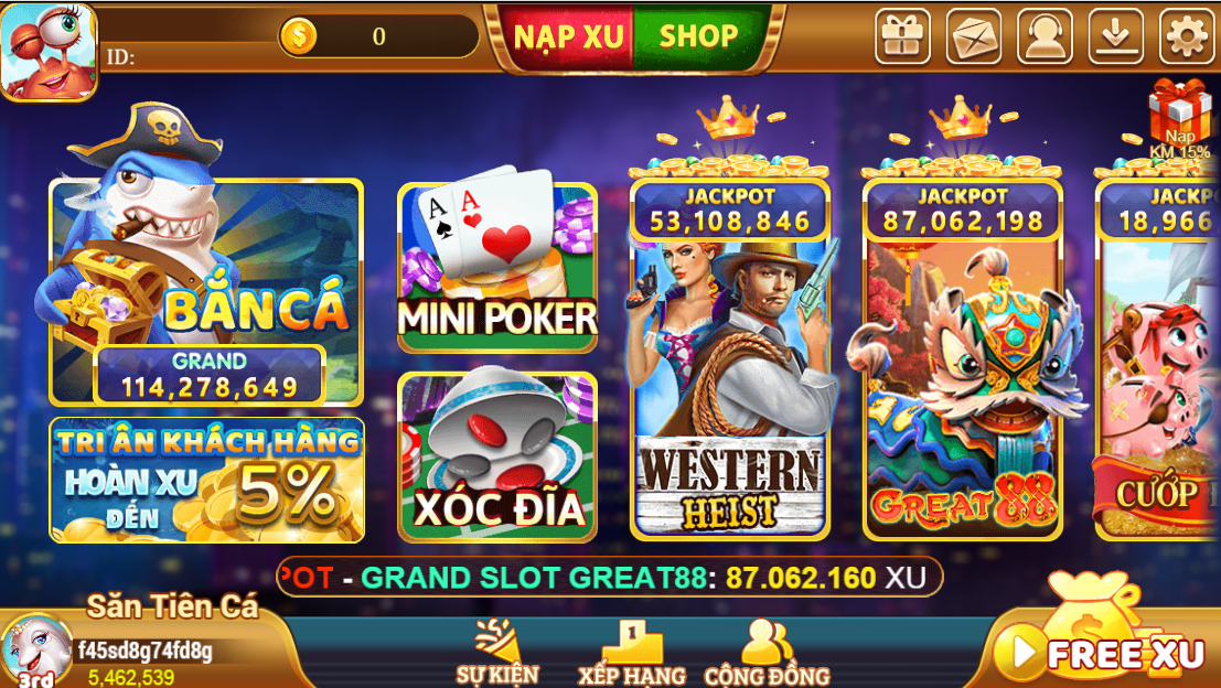 Xuvang777 – Game bắn cá ăn xu đổi thưởng hàng đầu