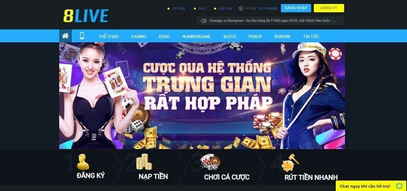 8LIVE – Đánh giá nhà cái 8Live – Hướng dẫn cách đăng ký 8Live đơn giản